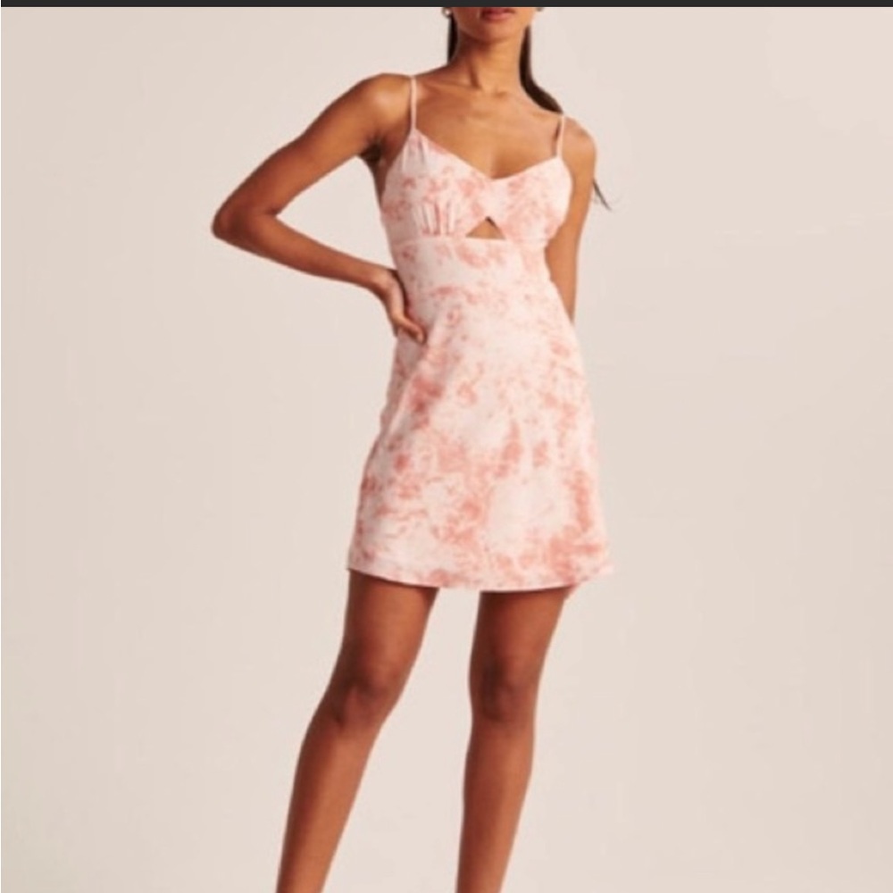 Pink tie dye dress Abercrombie and Fitch